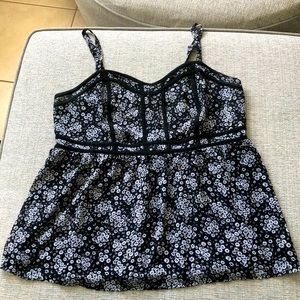 TORRID Floral Tank Sheer A-line Tank-top